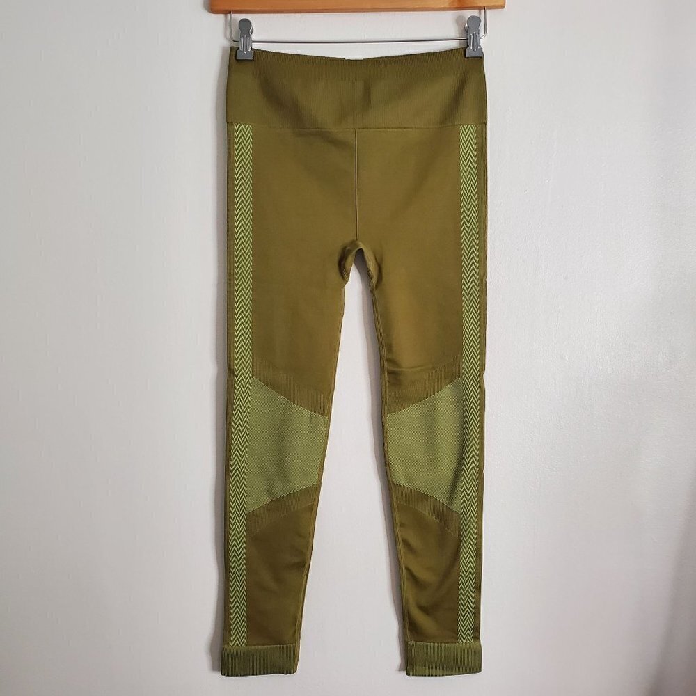 NWT High Rise Leggings Green Women Size S